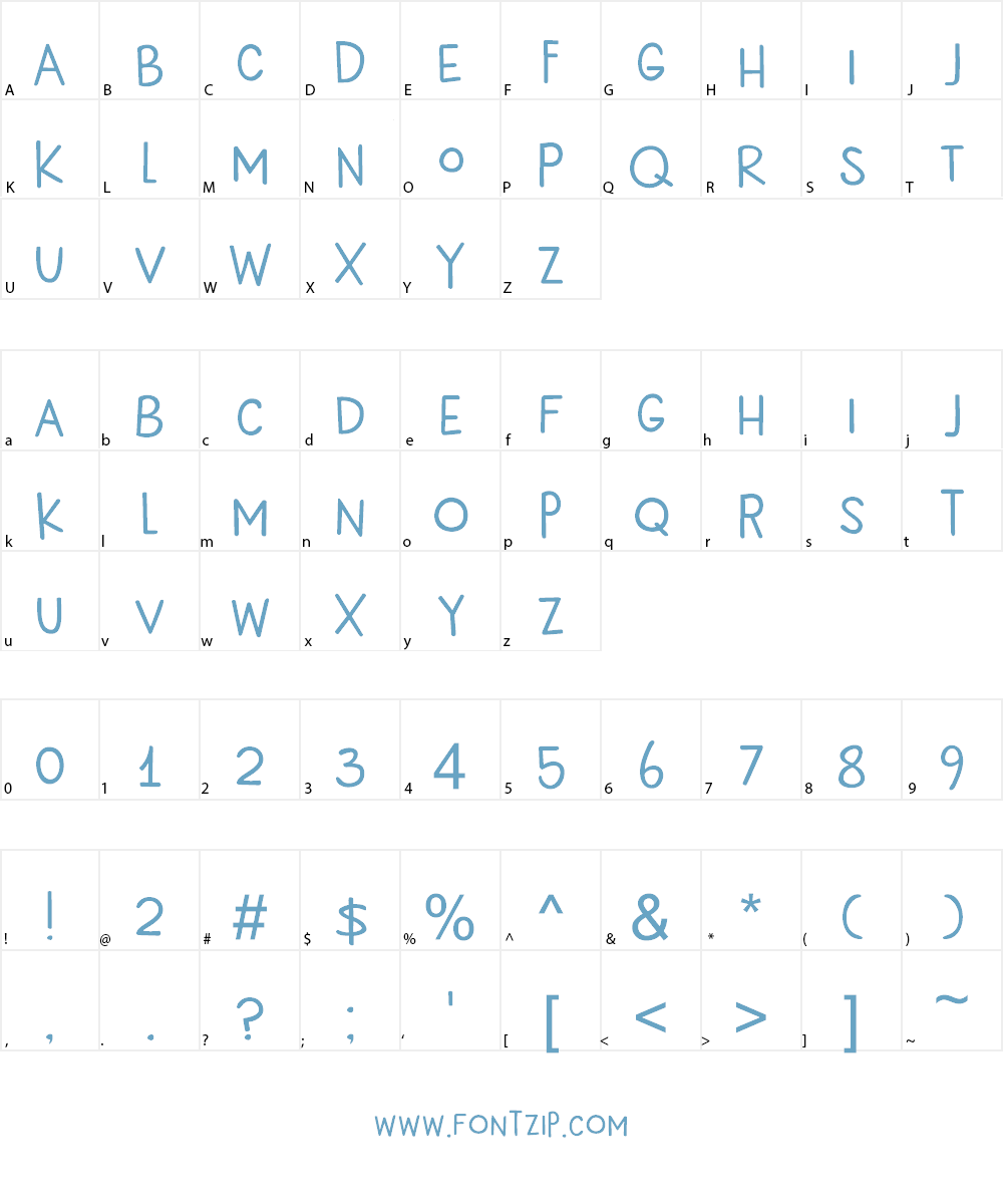 DK New Beginnings Font Character